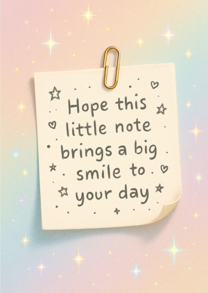 Moonpig Hope This Little Note Brings A Big Smile Typography Thinking Of You Card