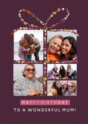 Moonpig To A Wonderful Mum Photo Upload Happy Birthday Card