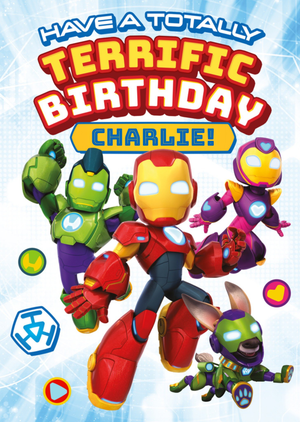 Marvel Iron Man And His Awesome Friends Totally Terrific Birthday Card
