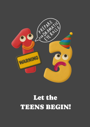 Moonpig Let The Teens Begin Humour 13Th Birthday Card