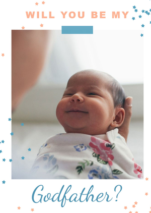 Moonpig Photo Upload Card - New Baby - Godfather