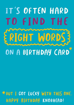 Moonpig Happy Birthday Knobhead Birthday Card