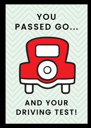 Moonpig Monopoly You Passed Go And Your Driving Test Card