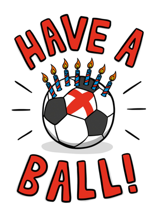 Moonpig Have A Ball England Football Birthday Card
