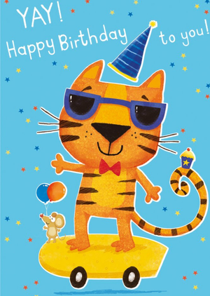 Moonpig Yay Happy Birthday To You Tiger And Mouse Card