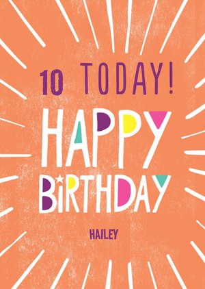 Moonpig Bright Typographic Birthday Card