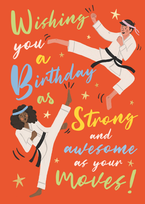Moonpig The Studio Collection Wishing You A Birthday As Strong And Awesome As Your Moves Birthday Card