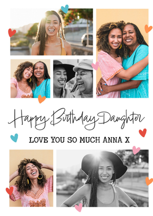 Moonpig Daughter Multiple Photo Upload Birthday Card