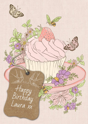 Moonpig Cupcake Birthday Card