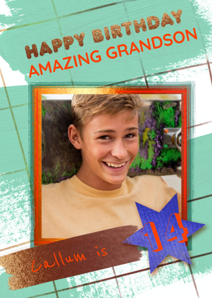 Moonpig Amazing Grandson Photo Upload Birthday Card