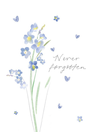 Moonpig Floral Illustration Never Forgotten Sympathy Card