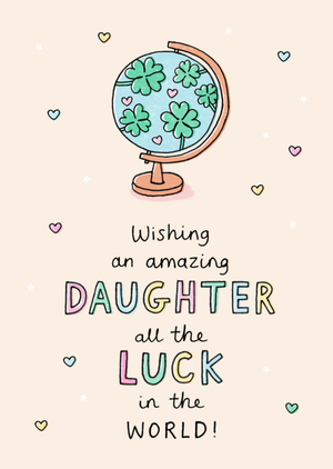 Jenny Seddon Wishing An Amazing Daughter All The Luck In The World Card