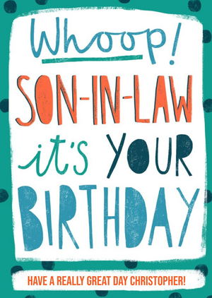 Moonpig Whoop Son-In-Law It's Your Birthday - Birthday Card