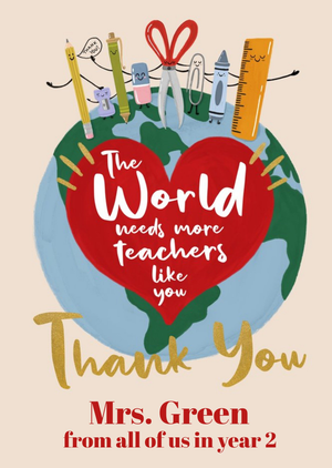 Moonpig The World Needs More Teachers Thank You Teacher Card