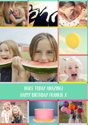 Moonpig Birthday 9 Photo Upload Card