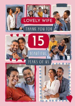 Moonpig Lovely Wife Photo Upload Anniversary Card