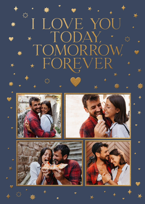 Moonpig Love You Today Tomorrow Forever Photo Upload Valentine's Day Card