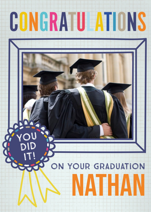 Moonpig Graduation Card - Congratulations - Photo Upload