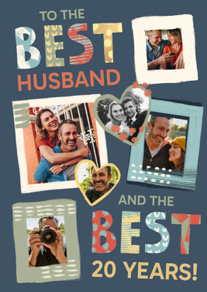 Moonpig Best Husband And Best 20 Years Photo Upload Anniversary Card