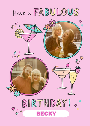 Moonpig Have A Fabulous Birthday Photo Upload Card