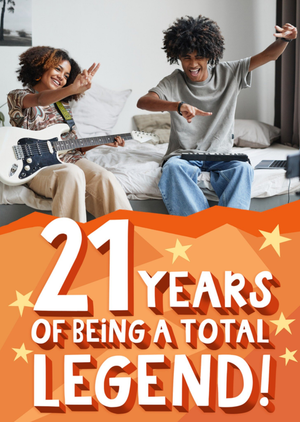 Moonpig 21 Years Of Being A Total Legend Photo Upload Birthday Card