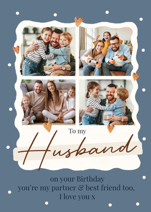 Moonpig Husband Partner And Best Friend Photo Upload Birthday Card
