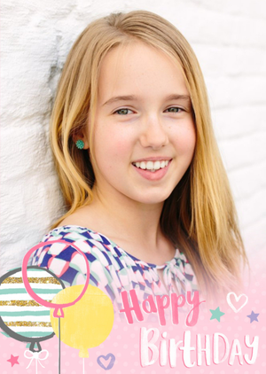 Moonpig Bunch Of Balloons Kids Happy Birthday Photo Card