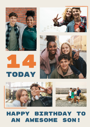 Moonpig 14 Today Happy Birthday To An Awesome Son Photo Upload Card