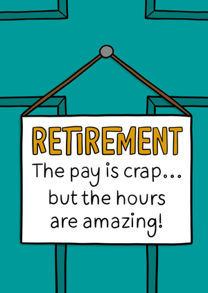 Moonpig Funny Hanging Door Sign Retirement Card