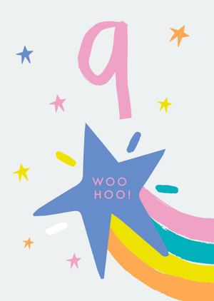 Moonpig Woo Hoo 9th Birthday Card