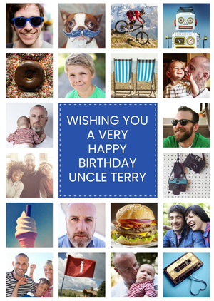 Moonpig Multi Photo Upload Uncle Birthday Card