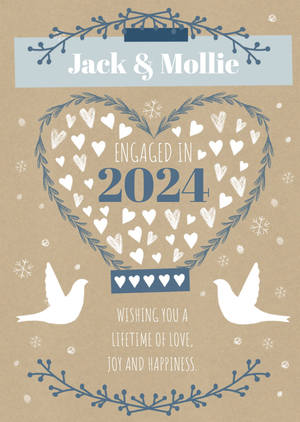 Moonpig Loving Lifetime Of Love Joy And Happiness Engagement Greetings Card