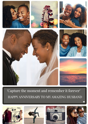 Moonpig Happy Anniversary Photo Upload Card To My Amazing Husband