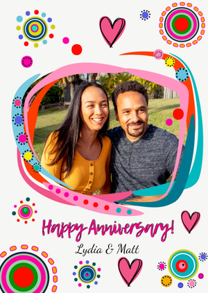 Moonpig Aboriginal Art Photo Upload Anniversary Card