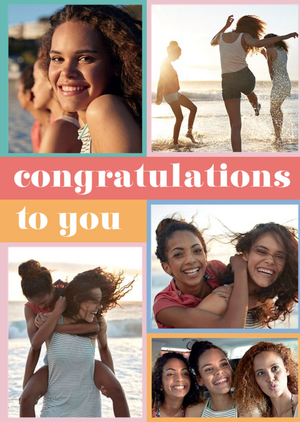 Moonpig Euphoria Congratulations To You Photo Upload Card