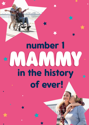 Moonpig Double Photo Upload Mammy Birthday Card