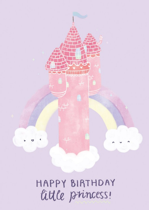 Moonpig Cute Pink Castle Little Princess Birthday Card