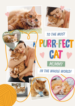 Moonpig Most Purrfect Cat Mummy In The World Photo Upload Card