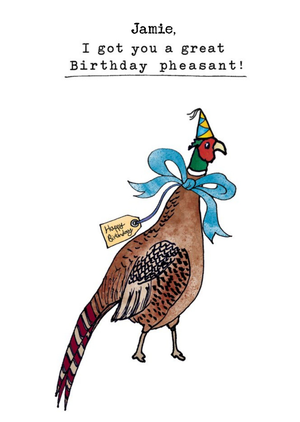 Other London Studio Puntastic Got You A Present Pheasant Birthday Card