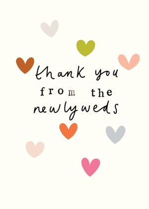 Moonpig From The Newlyweds Hearts Thank You Wedding Card