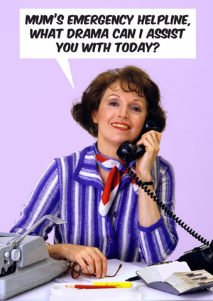 Moonpig Mums Emergency Helpline Card