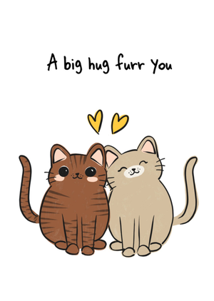 Moonpig A Big Hug Furr You Illustrated Card