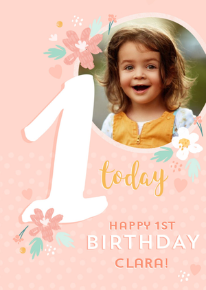 Moonpig Cute Photo Upload 1st Birthday Card