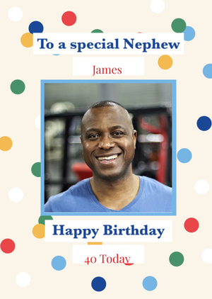 Moonpig Designers Helen Butler Photo Upload Fun Nephew Birthday Card