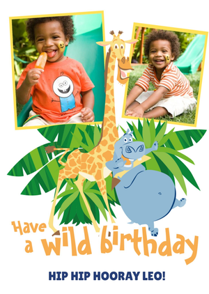 Moonpig Madagascar Photo Upload Wild Birthday Card