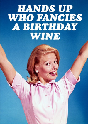 Moonpig Retro Funny Who Fancies A Birthday Wine Card