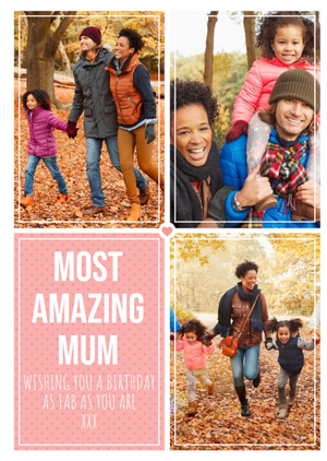 Moonpig Birthday Card - Photo Upload Card - Most Amazing Mum