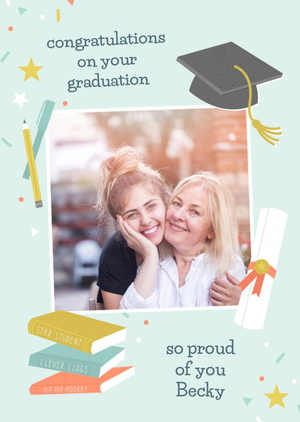 Moonpig Congratulations On Your Graduation So Proud Photo Upload Card
