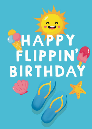Moonpig Happy Flipping Birthday Card