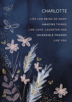 Moonpig Floral Illustrated Incredible Friends Like You Birthday Card